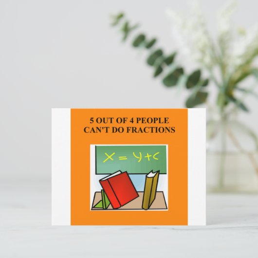 ein lustiger Mathwitz Postkarte (Stehend Vorderseite)