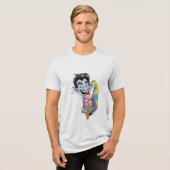 Ein lustiger, nicht so beängstigender Vampir, der Tri-Blend Shirt (Vorderseite voll)