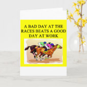 ein lustiger Pferderennwitz Karte (Gelbe Blume)