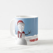 Ein lustiger Skull-Head Schneemann. Personalisiert Kaffeetasse (Vorderseite Links)