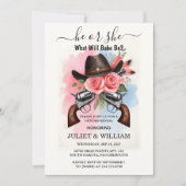 Ein lustiger Stall-Hut-Farm-Film USA Cowboy Gender Einladung (Vorderseite)