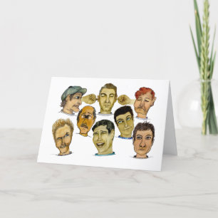 Ein lustiger Typ lacht Karte