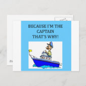 ein lustiger Witz für den Schiffskapitän Postkarte (Vorne/Hinten)