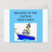 ein lustiger Witz für den Schiffskapitän Postkarte (Vorderseite)