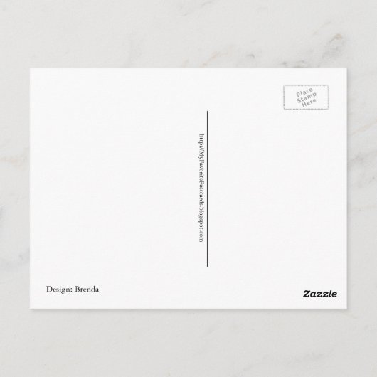 Ein lustiges Adlergedicht, Postkarte, Großvater Ad Postkarte (Rückseite)