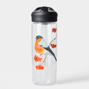 Ein lustiges Bullfino auf einem Gewölbebaum Trinkflasche