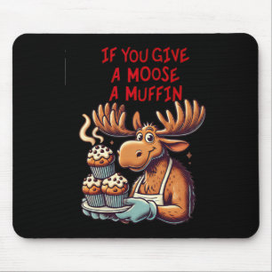 Ein lustiges Design, wenn ein Elch einen Muffi für Mousepad