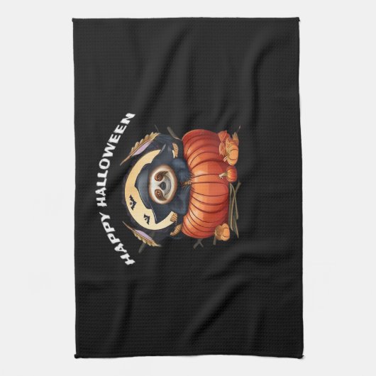 Ein lustiges Faultier, das Halloween Essential T-S Geschirrtuch (Vertikal)