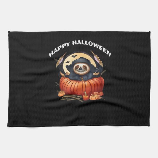 Ein lustiges Faultier, das Halloween Essential T-S Geschirrtuch (Horizontal)
