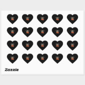 Ein lustiges Faultier, das Halloween Essential T-S Herz-Aufkleber (Blatt)