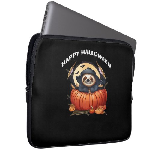 Ein lustiges Faultier, das Halloween Essential T-S Laptopschutzhülle (Vorne Rechts)
