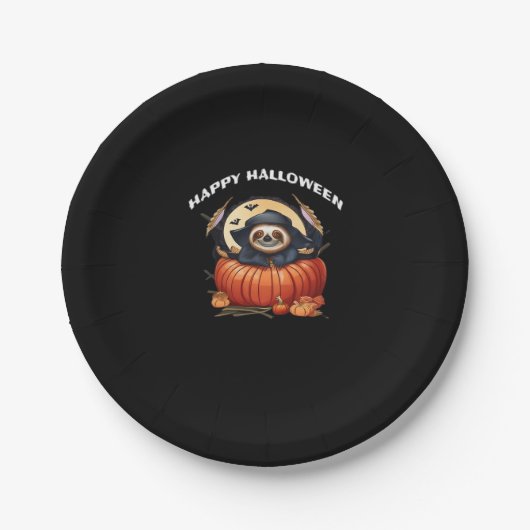 Ein lustiges Faultier, das Halloween Essential T-S Pappteller (Vorderseite)