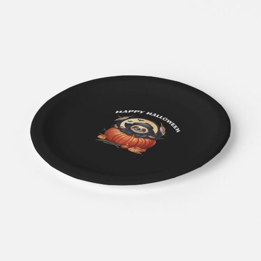 Ein lustiges Faultier, das Halloween Essential T-S Pappteller (Schrägansicht)