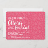Ein lustiges Foto pink Blume Geburtstag Einladung (Rückseite)