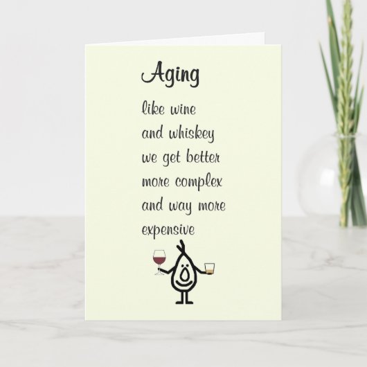 Ein lustiges Geburtstaggedicht altern Karte (Vorderseite)