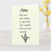 Ein lustiges Geburtstaggedicht altern Karte (Gelbe Blume)