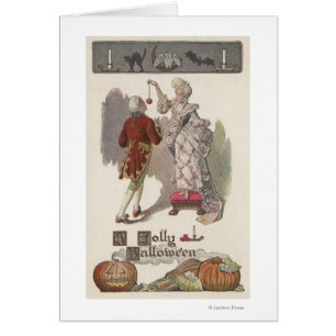 Ein lustiges HalloweenRestoration gekleidetes Paar