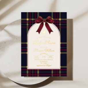 Ein lustiges kleines Babyduschenrockpferd Vintag Folieneinladung