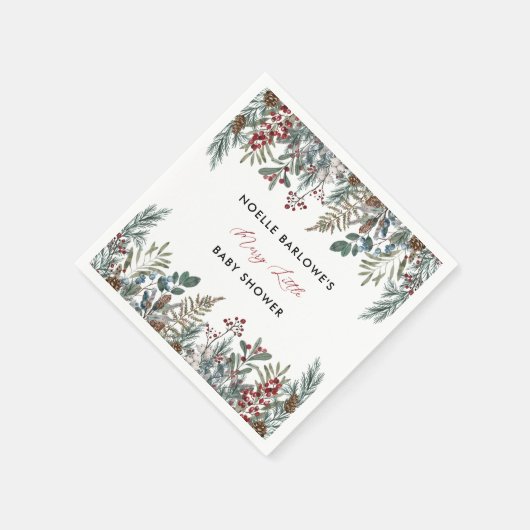 Ein lustiges kleines Babyduschpapier Napkins Serviette (Ecke)