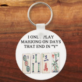 ein lustiges Mahjong-Design Schlüsselanhänger (Vorderseite)