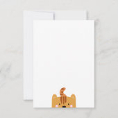 Ein lustiges niedliches Tigertier. Kindergeburtsta Dankeskarte (Rückseite)