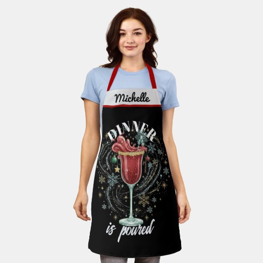 Ein lustiges, personalisiertes Weihnachtsgeschenk Schürze (Getragen)