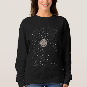 Ein lustiges Robotervakuum reinigt die Sterne auf  Sweatshirt