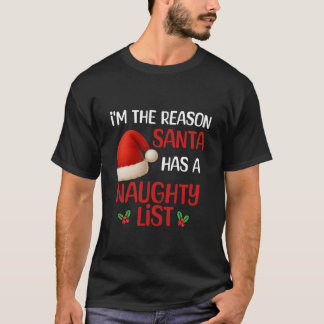 Ein lustiges Weihnachten-unanständig-Liste-Design T-Shirt