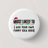 😂 ein lustiges Weihnachtsgeschenk schaffen, das a Button (Vorderseite)