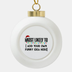 😂 ein lustiges Weihnachtsgeschenk schaffen, das a Keramik Kugel-Ornament