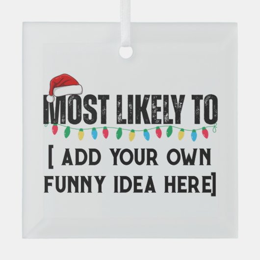 😂 ein lustiges Weihnachtsgeschenk schaffen, das a Ornament Aus Glas (Vorderseite)