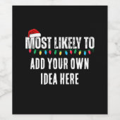 😂 ein lustiges Weihnachtsgeschenk schaffen, das a Weinetikett (Einzelnes Label)