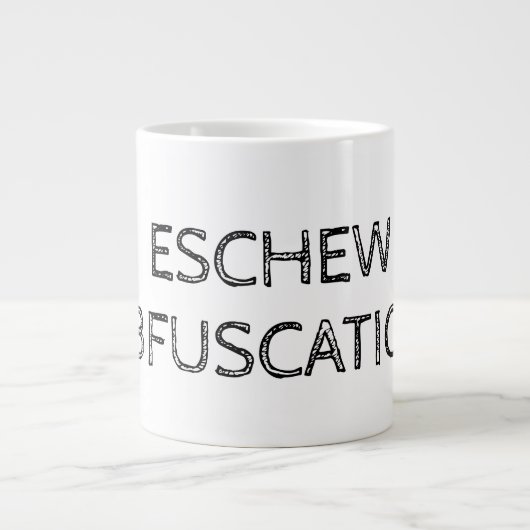 Ein lustiges Zitat, das einen prägnanten, sofortig Jumbo-Tasse (Vorderseite)