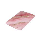 Ein luxuriöser rosa Marmorhintergrund Badematte (Schrägansicht)