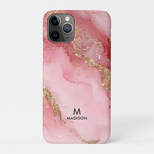 Ein luxuriöser rosa Marmorhintergrund Case-Mate iPhone Hülle (Rückseite)