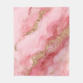 Ein luxuriöser rosa Marmorhintergrund Fleecedecke (Vorderseite)