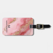 Ein luxuriöser rosa Marmorhintergrund Gepäckanhänger (Vorderseite horizontal)