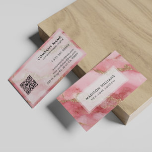 Ein luxuriöser rosa Marmorhintergrund Visitenkarte