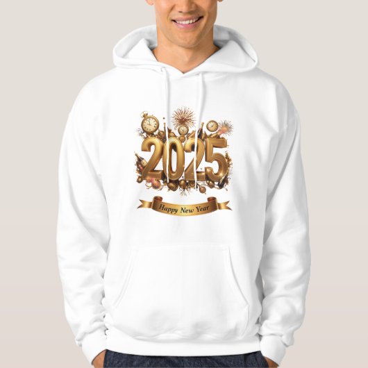 Ein luxuriöses und festliches Neujahrsdesign 2025 Hoodie (Vorderseite)