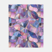 Ein luxuriöses violett getöntes Bleiglasmuster Fleecedecke (Vorderseite)