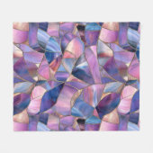 Ein luxuriöses violett getöntes Bleiglasmuster Fleecedecke (Vorderseite (Horizontal))