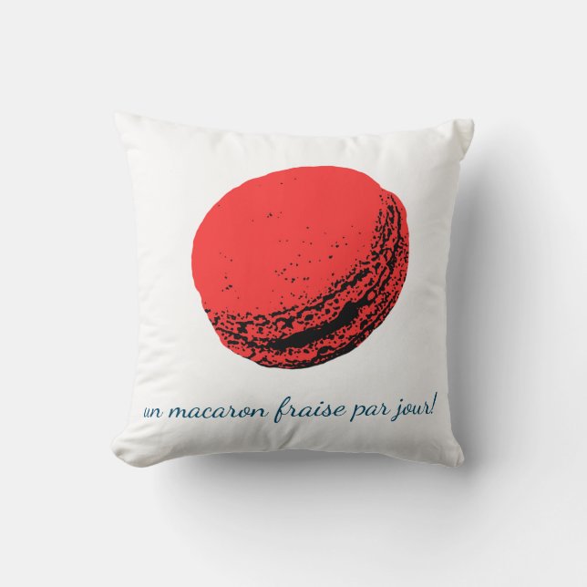 Ein Macaron-Duft par jour! Kissen (Vorderseite)