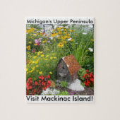 Ein Mackinac Insel-Blumen-Garten Puzzle (Vertikal)
