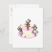 Ein Mad Tee-Party Einladungspostkarte (Vorne/Hinten)