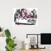 Ein Mad Tee Party Pastelle Poster (Heimbüro)