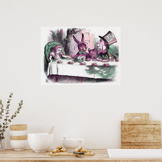 Ein Mad Tee Party Pastelle Poster (Küche)