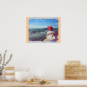 Ein Mädchen am Meer Poster (Küche)