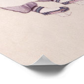 Ein Mädchen auf der Suche nach einem Glück in eine Poster (Ecke)
