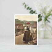 Ein Mädchen aus dem Schwarzwald, Schwarzwald, Bade Postkarte (Stehend Vorderseite)