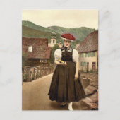 Ein Mädchen aus dem Schwarzwald, Schwarzwald, Bade Postkarte (Vorderseite)